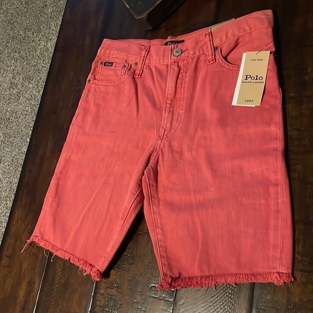 Polo Ralph Lauren Sullivan slim denim jean shorts sz 16 NEW